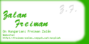 zalan freiman business card